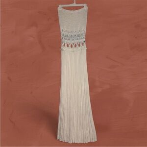 CHRISTOPHER ESBER CROCHET TORSO KNIT DRESS